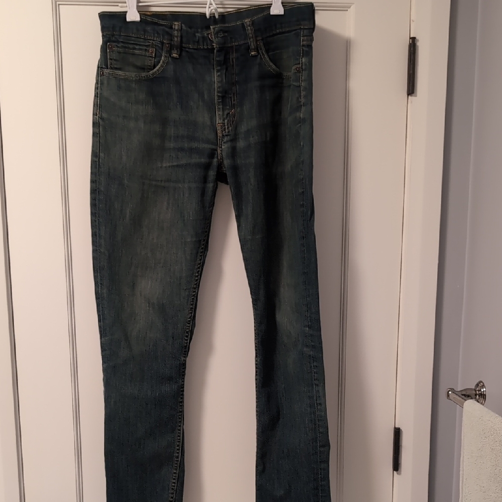 Levi's Classic Blue Jeans with Tan Patch